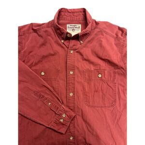Wrangler Rugged Wear Men's Button Down Long Sleeve Shirt Granola Outdoor